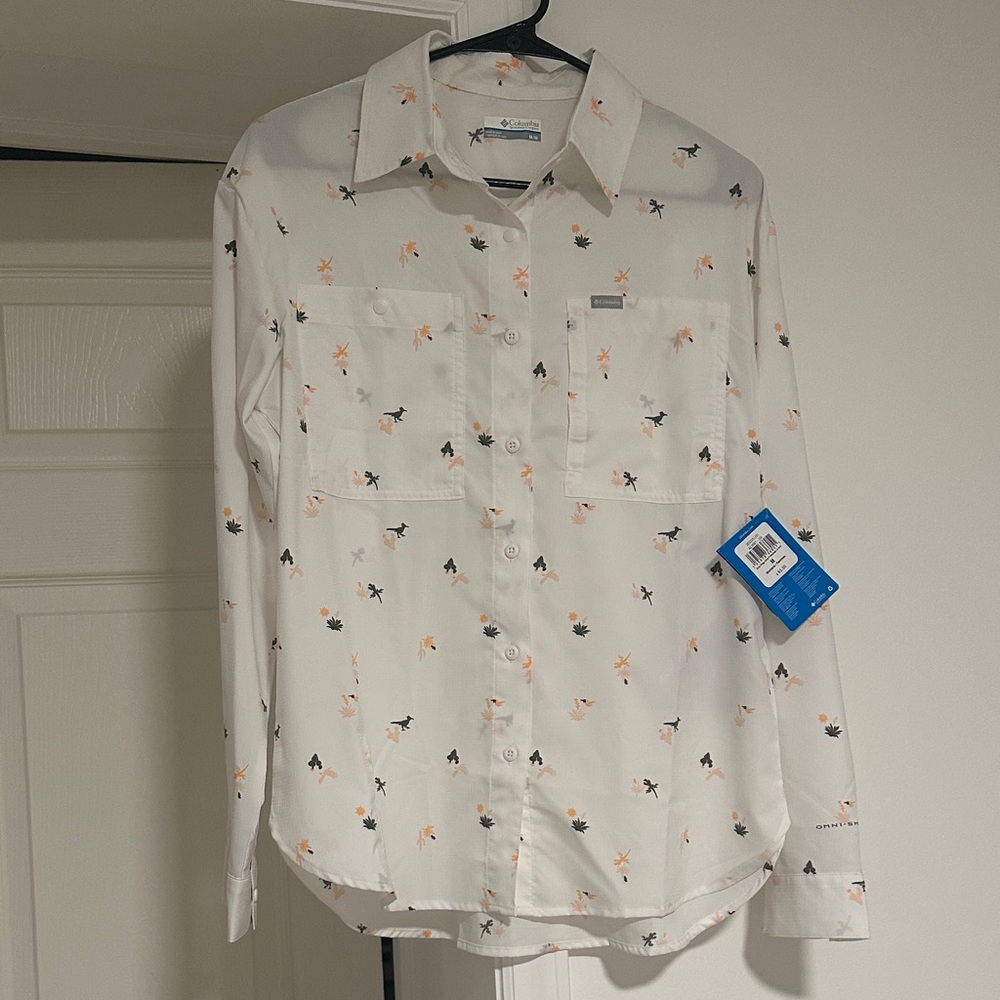 NWT Columbia Womens Silver Ridge Omni-Shield patterned Shirt